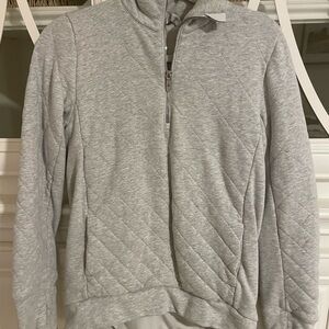 lululemon athletica Gray Quilted quarter zip Top size 4
